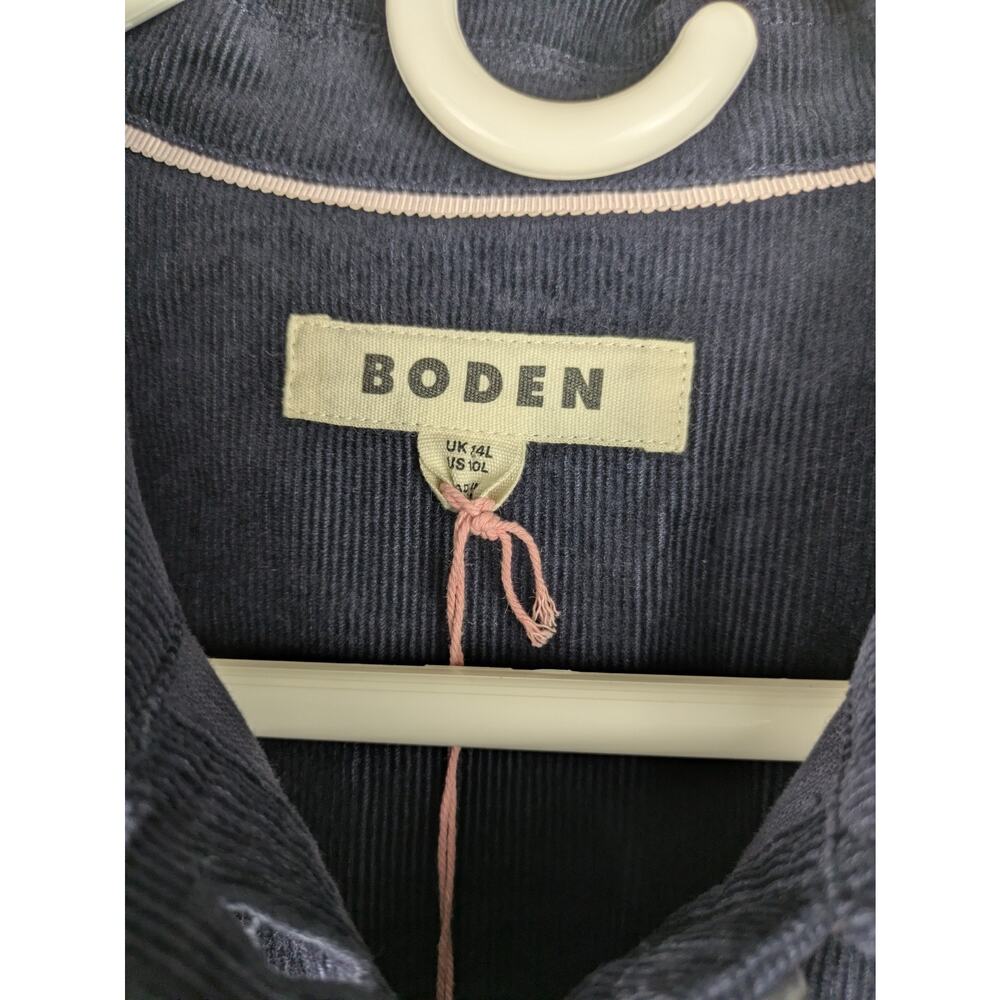 Boden Long navy blue Amanda Cord Short Dress cotton blend - Picture 6 of 10